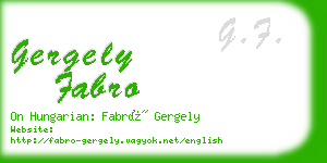 gergely fabro business card